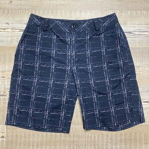 Under Armour Mens Black  Performance Shorts 32 Inseam 8 Plaid Stylish Walking